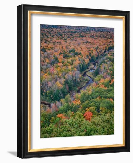 Michigan, Porcupine Mountains. the Big Carp River in Autumn-Julie Eggers-Framed Photographic Print