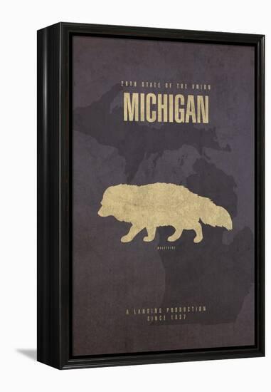 Michigan Poster-David Bowman-Framed Premier Image Canvas