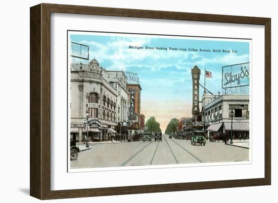 Michigan Street, South Bend, Indiana-null-Framed Art Print