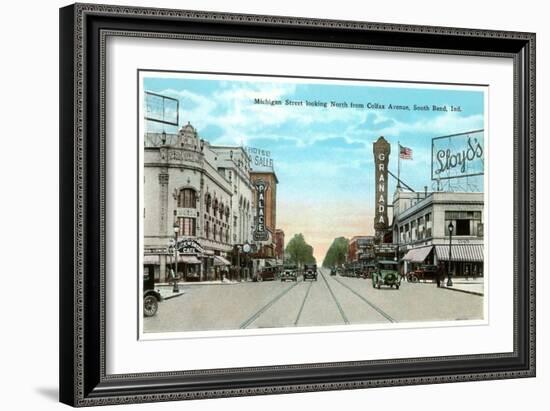 Michigan Street, South Bend, Indiana-null-Framed Art Print