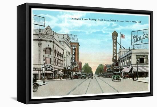 Michigan Street, South Bend, Indiana-null-Framed Stretched Canvas