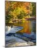 Michigan. Trees Reflect in Cascade Above Bond Falls, Ontonagon River-Julie Eggers-Mounted Photographic Print