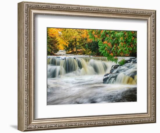 Michigan, Upper Peninsula. Bond Falls on the Ontonagon River-Julie Eggers-Framed Photographic Print