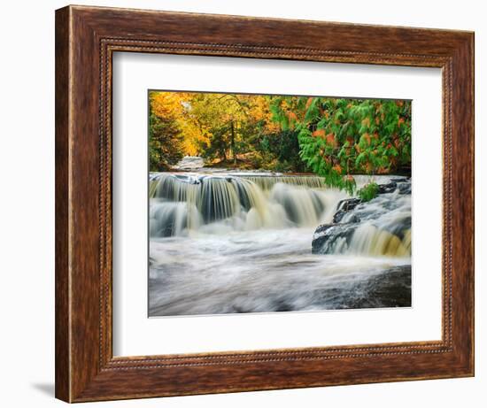 Michigan, Upper Peninsula. Bond Falls on the Ontonagon River-Julie Eggers-Framed Photographic Print