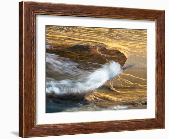 Michigan, Upper Peninsula. Sandstone on the Shore of Lake Superior-Julie Eggers-Framed Photographic Print