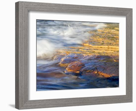 Michigan, Upper Peninsula. Sandstone on the Shore of Lake Superior-Julie Eggers-Framed Photographic Print