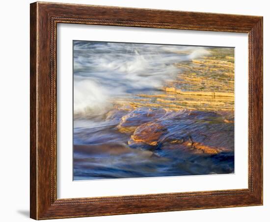 Michigan, Upper Peninsula. Sandstone on the Shore of Lake Superior-Julie Eggers-Framed Photographic Print