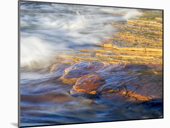 Michigan, Upper Peninsula. Sandstone on the Shore of Lake Superior-Julie Eggers-Mounted Photographic Print