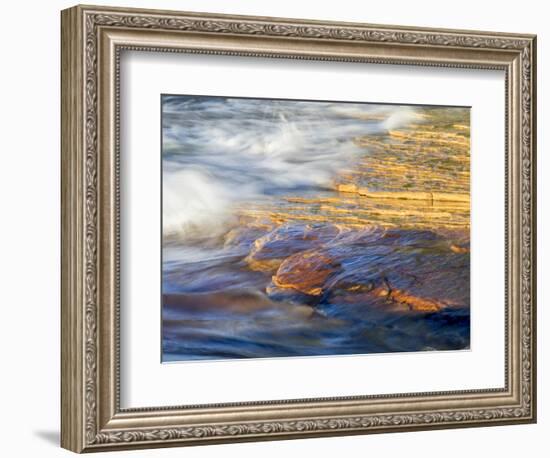 Michigan, Upper Peninsula. Sandstone on the Shore of Lake Superior-Julie Eggers-Framed Photographic Print