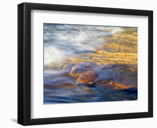 Michigan, Upper Peninsula. Sandstone on the Shore of Lake Superior-Julie Eggers-Framed Photographic Print