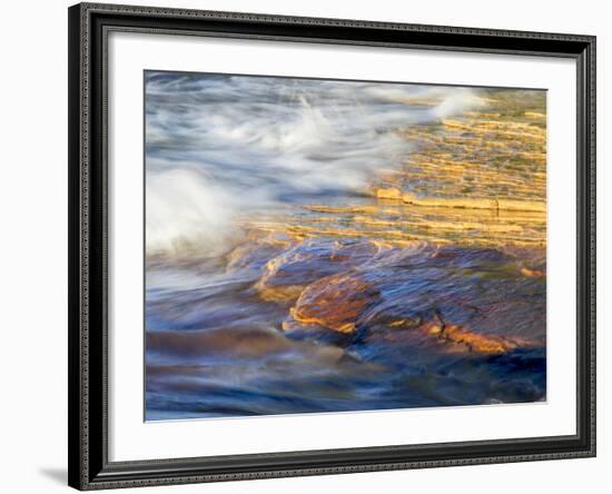 Michigan, Upper Peninsula. Sandstone on the Shore of Lake Superior-Julie Eggers-Framed Photographic Print