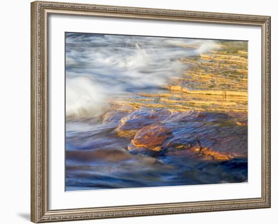 Michigan, Upper Peninsula. Sandstone on the Shore of Lake Superior-Julie Eggers-Framed Photographic Print