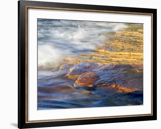 Michigan, Upper Peninsula. Sandstone on the Shore of Lake Superior-Julie Eggers-Framed Photographic Print