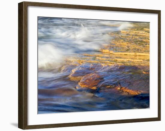 Michigan, Upper Peninsula. Sandstone on the Shore of Lake Superior-Julie Eggers-Framed Photographic Print