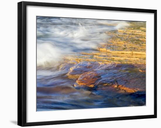 Michigan, Upper Peninsula. Sandstone on the Shore of Lake Superior-Julie Eggers-Framed Photographic Print