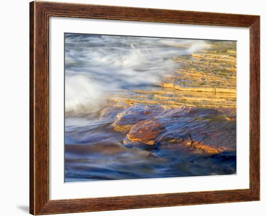 Michigan, Upper Peninsula. Sandstone on the Shore of Lake Superior-Julie Eggers-Framed Photographic Print