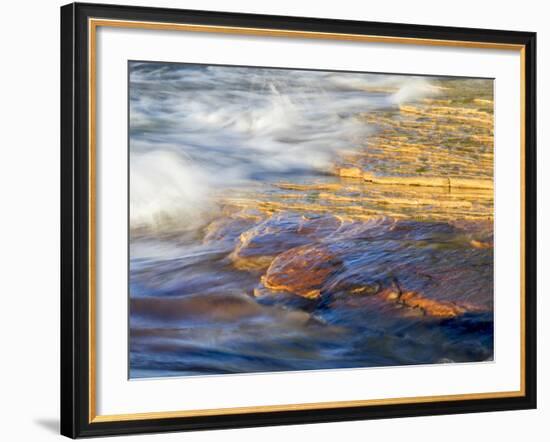 Michigan, Upper Peninsula. Sandstone on the Shore of Lake Superior-Julie Eggers-Framed Photographic Print