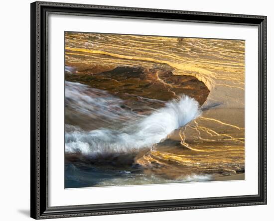 Michigan, Upper Peninsula. Sandstone on the Shore of Lake Superior-Julie Eggers-Framed Photographic Print