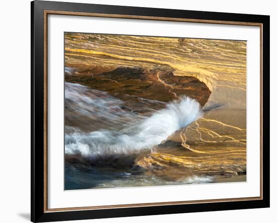 Michigan, Upper Peninsula. Sandstone on the Shore of Lake Superior-Julie Eggers-Framed Photographic Print