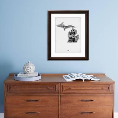 Michigan Word Cloud 2 Art Print By Naxart Art Com