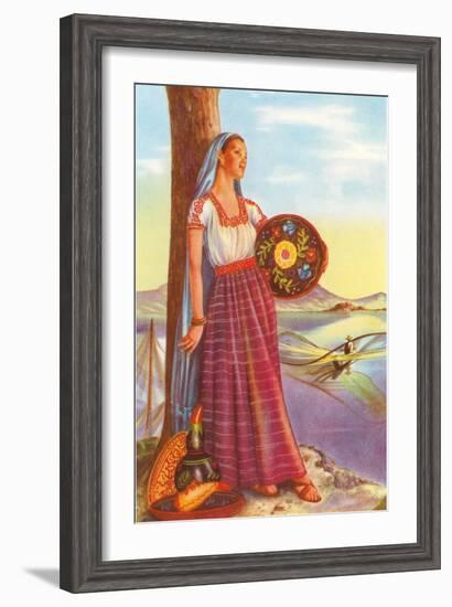 Michoacan Lady with Pottery-null-Framed Art Print