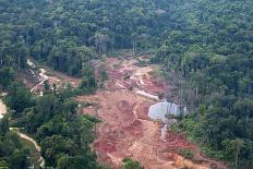 Destruction of Rainforest Caused by Gold Mining, Guyana, South America-Mick Baines & Maren Reichelt-Photographic Print
