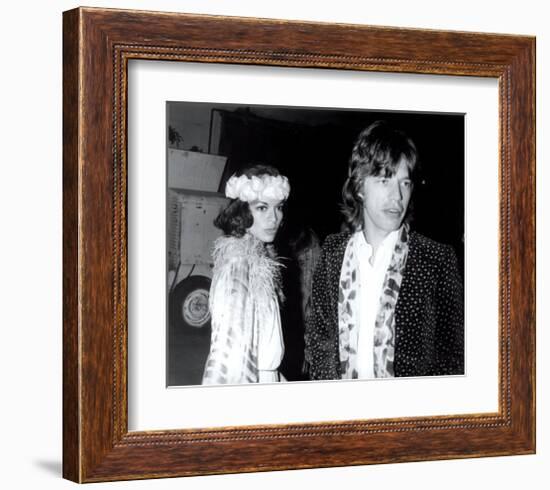Mick Jagger and Bianca Jagger-null-Framed Art Print