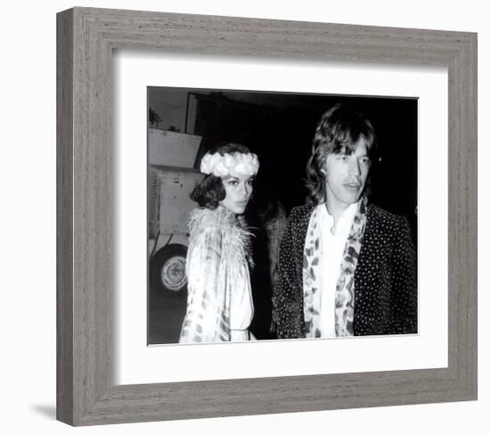 Mick Jagger and Bianca Jagger-null-Framed Art Print