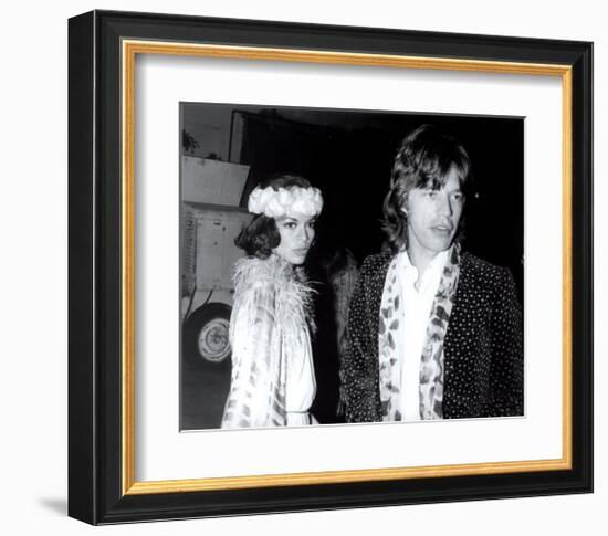 Mick Jagger and Bianca Jagger-null-Framed Art Print