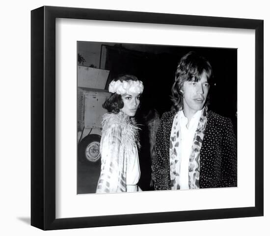 Mick Jagger and Bianca Jagger-null-Framed Art Print