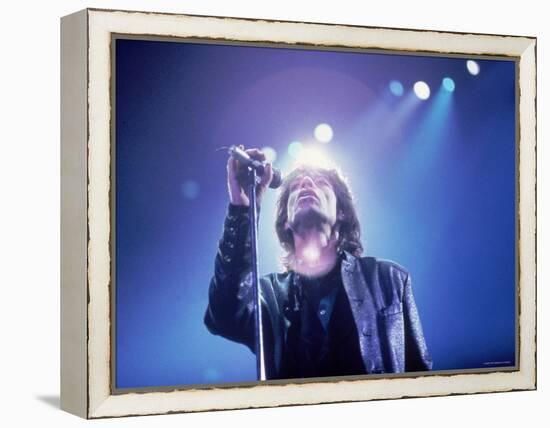 Mick Jagger During a Performance by the Rolling Stones-null-Framed Premier Image Canvas