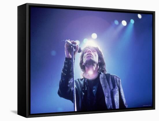 Mick Jagger During a Performance by the Rolling Stones-null-Framed Premier Image Canvas