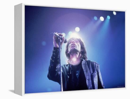 Mick Jagger During a Performance by the Rolling Stones-null-Framed Premier Image Canvas