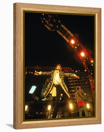 Mick Jagger During a Performance by the Rolling Stones-null-Framed Premier Image Canvas