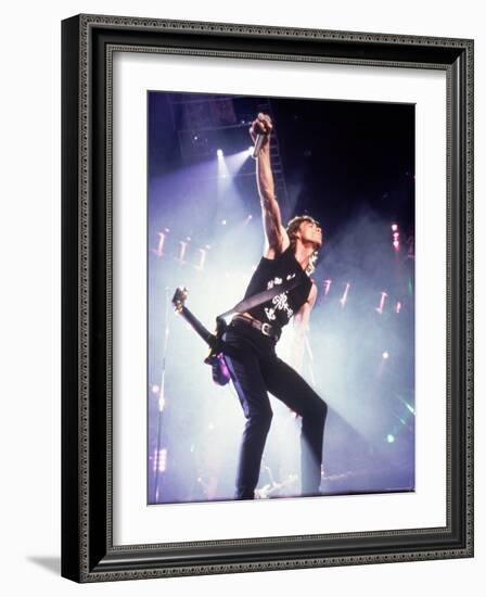 Mick Jagger During a Performance by the Rolling Stones-null-Framed Premium Photographic Print