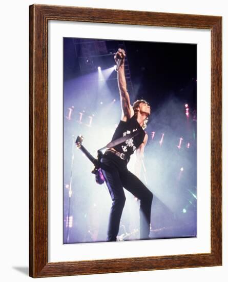 Mick Jagger During a Performance by the Rolling Stones-null-Framed Premium Photographic Print