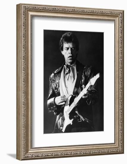 Mick Jagger on Guitar-Associated Newspapers-Framed Photo