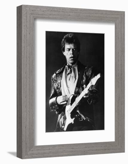 Mick Jagger on Guitar-Associated Newspapers-Framed Photo