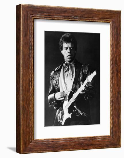 Mick Jagger on Guitar-Associated Newspapers-Framed Photo