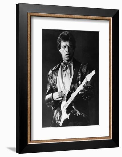 Mick Jagger on Guitar-Associated Newspapers-Framed Photo