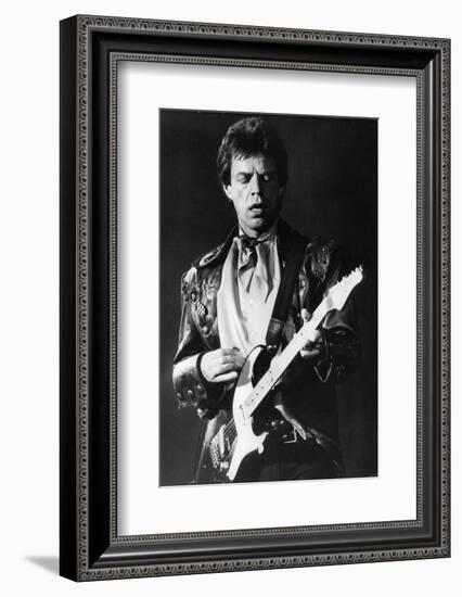 Mick Jagger on Guitar-Associated Newspapers-Framed Photo