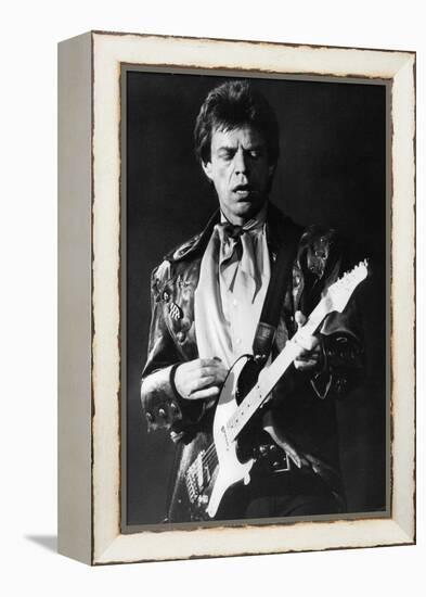 Mick Jagger on Guitar-Associated Newspapers-Framed Stretched Canvas