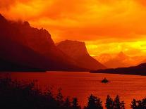 Sunset Over Lake in Glacier National Park-Mick Roessler-Photographic Print