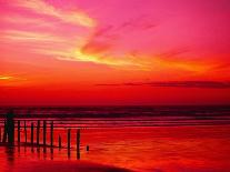 Southern California Sunset at Beach-Mick Roessler-Framed Premier Image Canvas