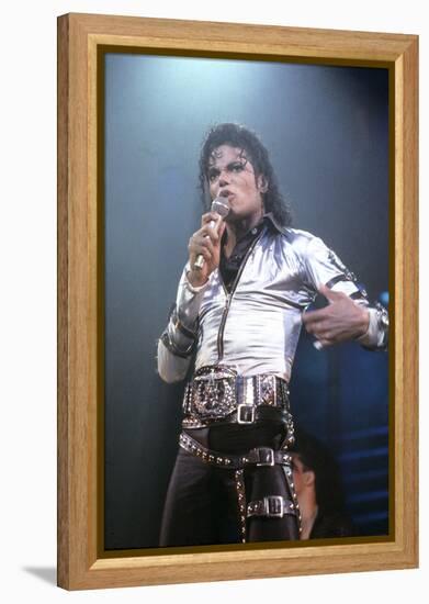 Mickael Jackson on Stage in Los Angeles in 1993-null-Framed Stretched Canvas