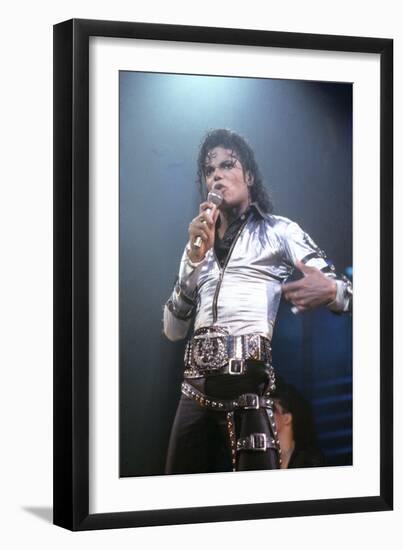 Mickael Jackson on Stage in Los Angeles in 1993--Framed Photo