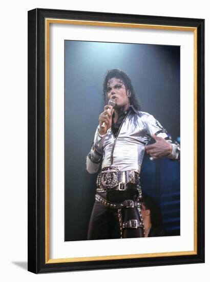 Mickael Jackson on Stage in Los Angeles in 1993--Framed Photo