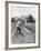 Mickey Mantle's Son Batting at Ball Pitched by Him-Ralph Morse-Framed Premium Photographic Print