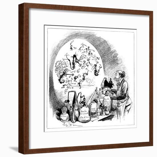 Microbiology Caricature, 19th Century-Science Photo Library-Framed Photographic Print