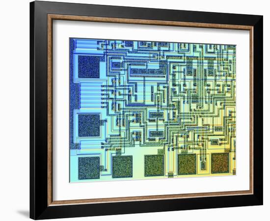 Microchip, Light Micrograph-PASIEKA-Framed Photographic Print